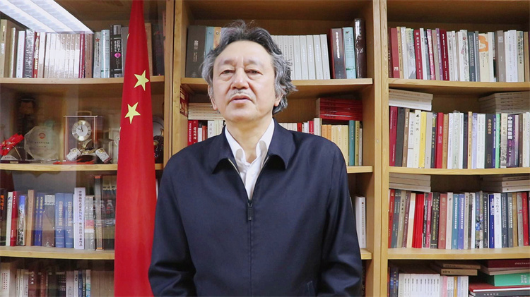 2 中国美协分党组书记、驻会副主席、秘书长马锋辉通过视频致辞.jpg