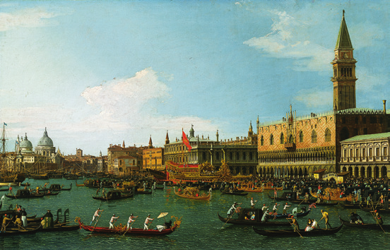 卡纳莱托 礼舟升天节 布面油画  1745—1750年 〔西〕马德里提森博内米萨博物馆藏