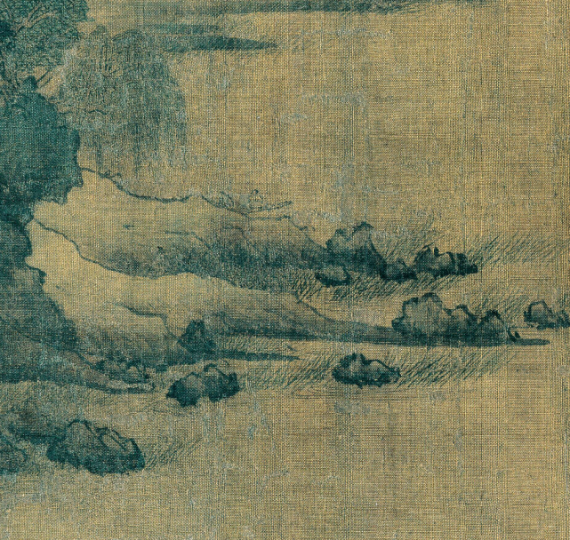 『清宫旧藏』王诜《烟江叠嶂图卷》，画境清旷，青绿设色高古绝俗
