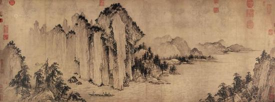 （金）武元直 赤壁图  纸本墨笔  纵50.8厘米  横136.4厘米  台北故宫博物院藏