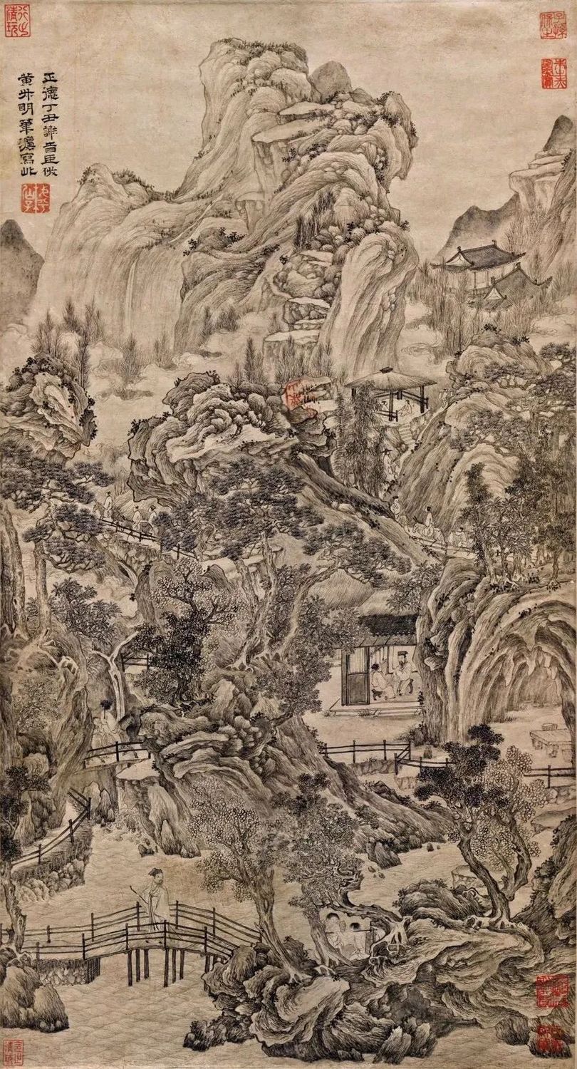 明 谢时臣《仿黄鹤山樵山水图》南京博物院藏