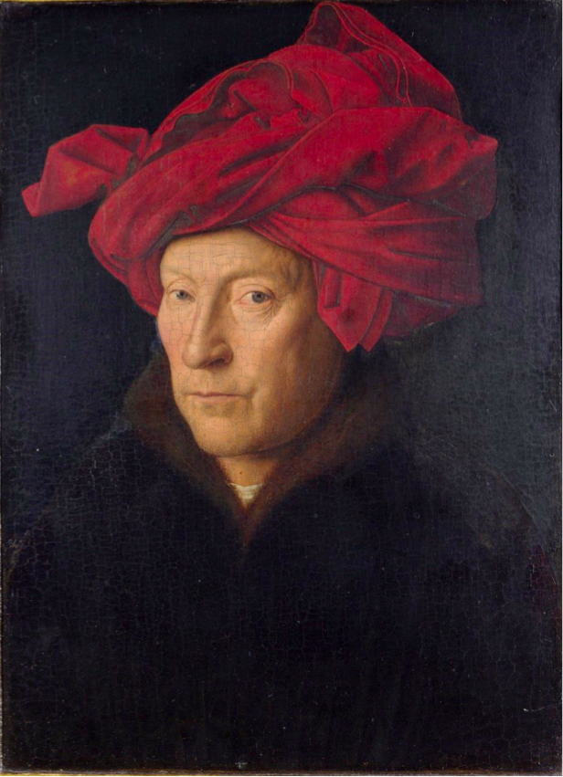 《戴红头巾的男人》扬·凡·艾克  1433年